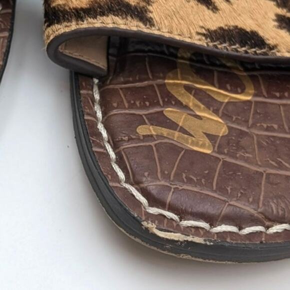 Sam Edelman Gala Leopard Print Slide Sandal Cyprus Tan Multi Size US8.5M EU39 - Picture 8 of 11